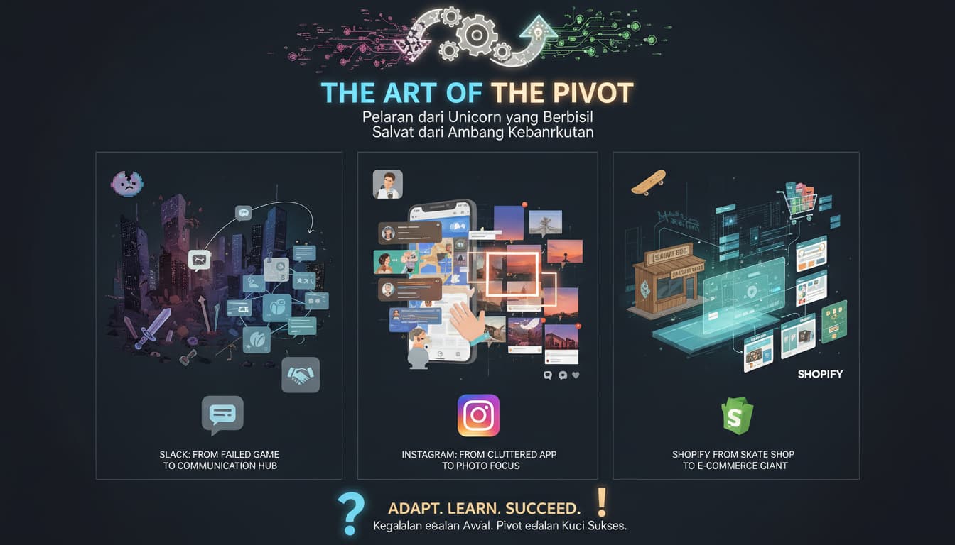 The Art of the Pivot: Pelajaran dari Unicorn yang Berhasil Selamat dari Ambang Kebangkrutan